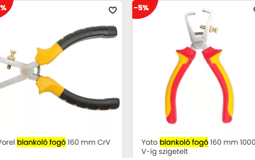 Blankoló fogó használata